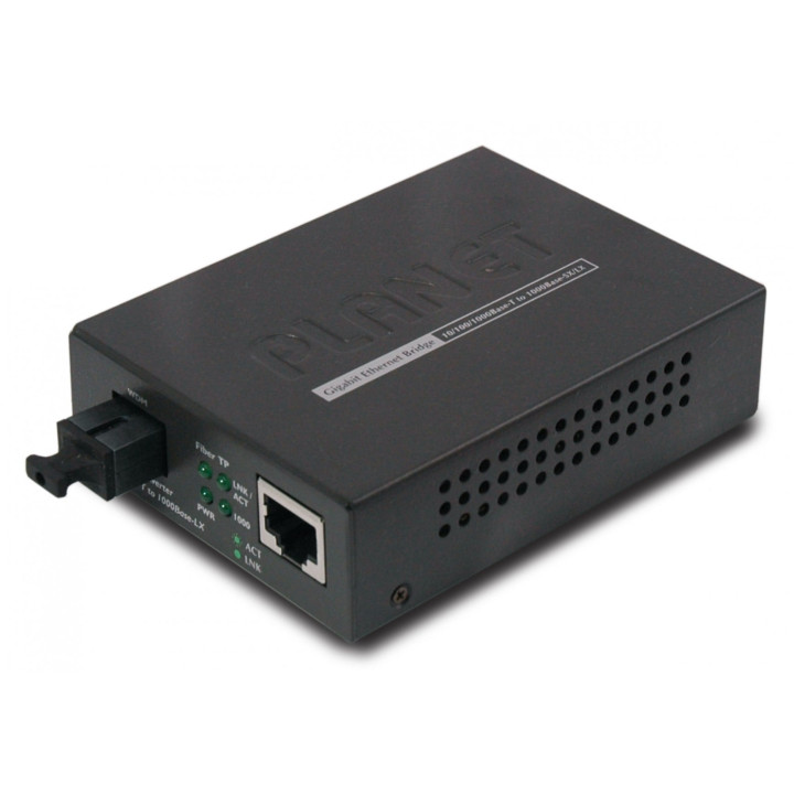 PLANET GT-806B60 10/100/1000Base-T to WDM Bi-directional Fiber Converter - 1550nm - 60km