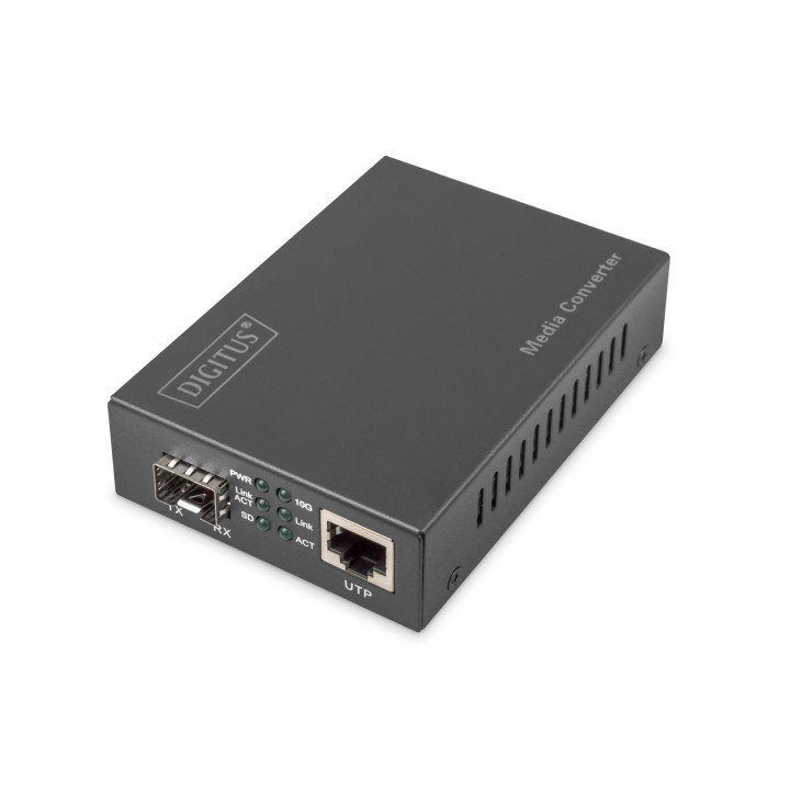 DIGITUS DN-82211 10 Gigabit Ethernet Media Converter, SFP supports 1G/2.5G/5G/10G, open slot