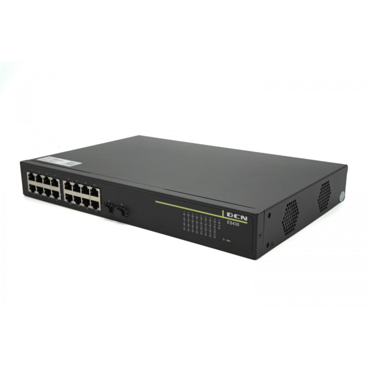 DCN Europe ES430-18P-POE 16-Port Gigabit PoE+ Switch with 2 SFP Slots