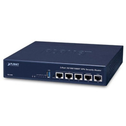 PLANET VR-100 5-portowy gigabitowy router zabezpieczający VPN z podwójną funkcją przełączania awaryjnego sieci WAN i równoważeni