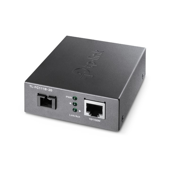 TP-Link FC111B-20 (TL-FC111B-20) 10/100 Mbps RJ45 to 100 Mbps Single-mode SC WDM Bi-Directional Fiber Converter
