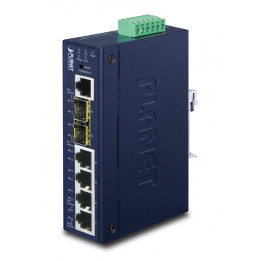 PLANET IGS-5225-4T2S Switch administrable industriel - 4x Gigabit RJ45 + 2x 1G/2.5G SFP, L2+/L4, IP30, -40-75°C, Double entrée D