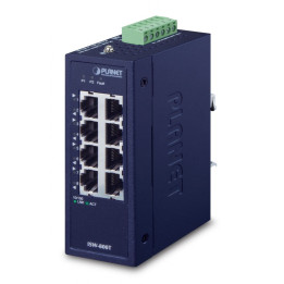 PLANET ISW-800T 8-Port Fast Ethernet Switch, IP30, -40~75°C, UL Certified
