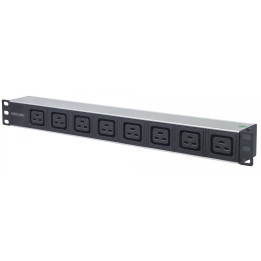Intellinet 163613 19" 1U Rackmount PDU with 8 C19 Outputs and C20 Input