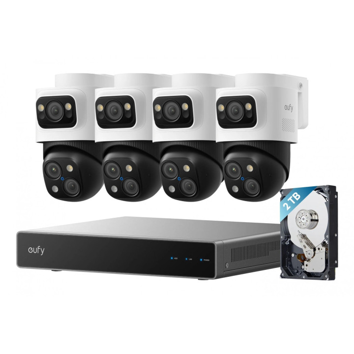 Eufy S4 Max NVR Security System (E8E00322) – 4K/8MP, Black/Gray/White