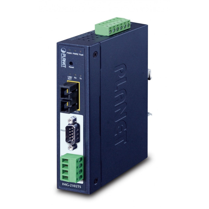 PLANET IMG-2102TS Industrial 1-Port DIN-Rail Blue Networking Device