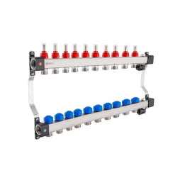 KAN-therm 1316157085 InoxFlow Manifold with Flow Meters and Valves for Actuators UFST 10 Circuits