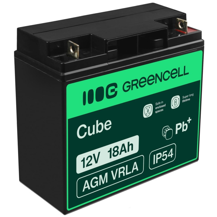 Green Cell AGM09 VRLA 12V 18Ah Maintenance-Free Battery
