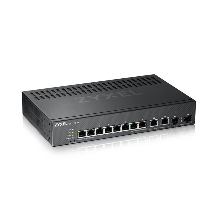ZyXEL GS2220-10-EU0101F 8-Port Gigabit L2 Managed Switch with 2 SFP Uplinks