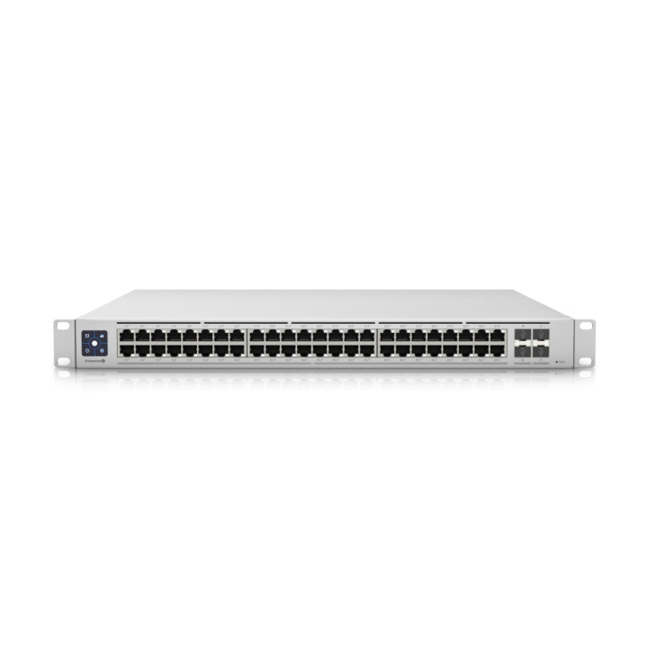 Ubiquiti USW-ENTERPRISE-48-POE Commutateur PoE++ géré UniFi, 48 ports PoE+ 2,5G, 4x 10G SFP+, budget 600 W