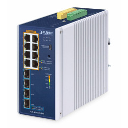 PLANET IGS-4215-8UP4X Conmutador Gigabit PoE+ administrado L2+ de 8 puertos con 4 enlaces ascendentes SFP, presupuesto de 240 W,