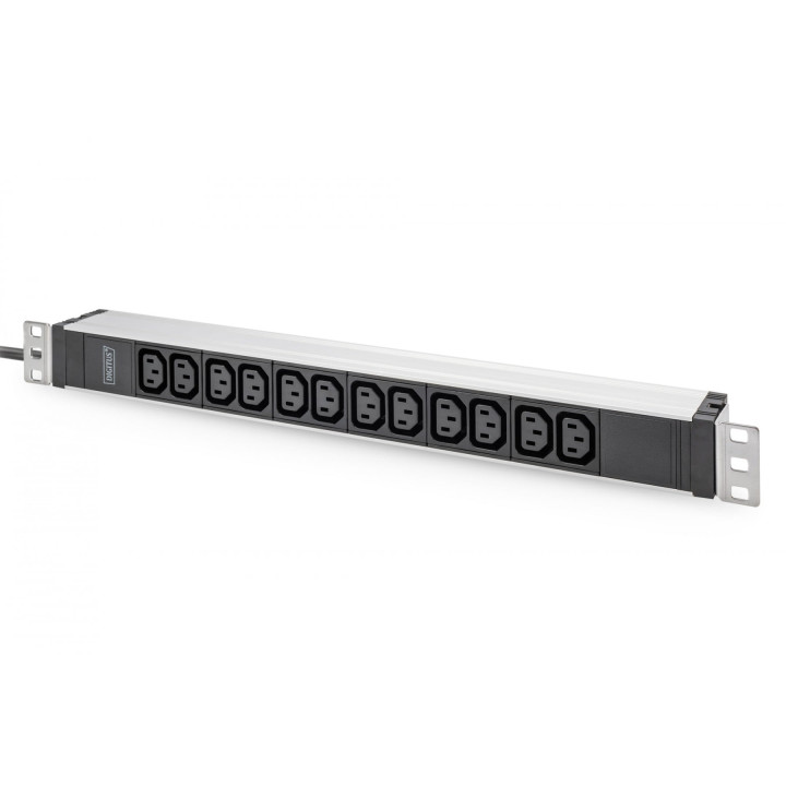 DIGITUS DN-95426 1U Aluminum PDU, 12x C13 16A 230V Rackmount