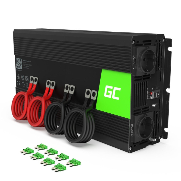 Green Cell INV11 Power Inverter 12V to 230V 2000W/4000W Pure Sine Wave