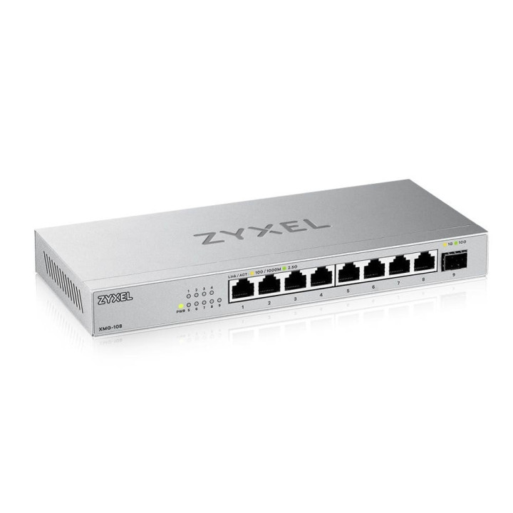 ZyXEL XMG-108-ZZ0101F 8-Port 2.5G + 1 SFP+ Desktop Unmanaged Multi-Gig Switch