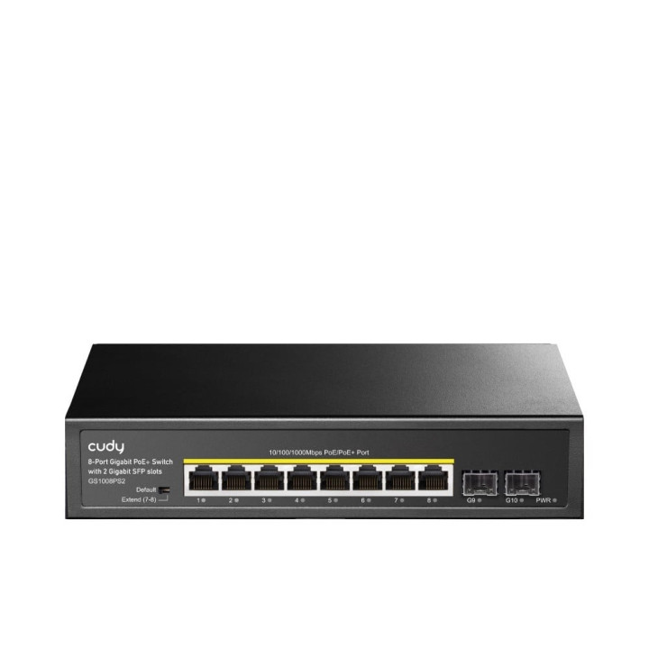 Cudy GS1008PS2 8-Port Gigabit PoE+ Switch with 2 SFP Slots, 120W, Unmanaged