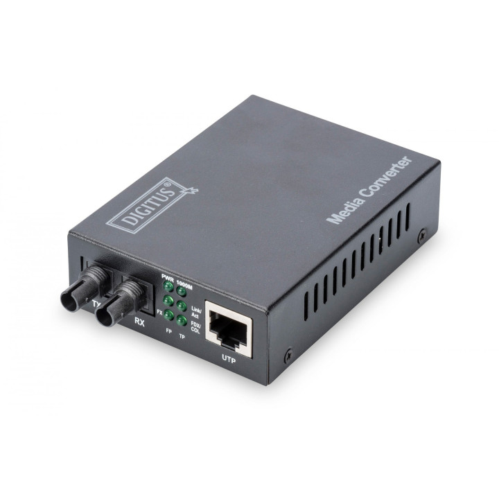 DIGITUS DN-82110-1 Gigabit Ethernet Media Converter, Multimode ST, 850nm, 0.5km
