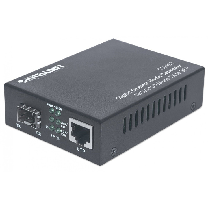 Intellinet Gigabit Ethernet to SFP Media Converter 510493