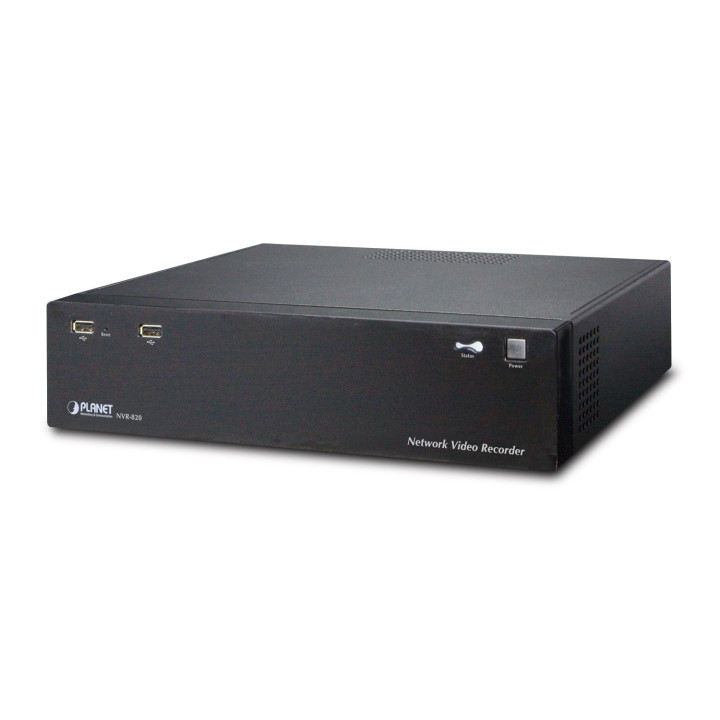 PLANET NVR-820 8-kanałowy NVR z lokalnym wyświetlaczem HDMI, 2 kieszeniami na dyski SATA, Gigabit LAN, ONVIF, dostępem do chmury