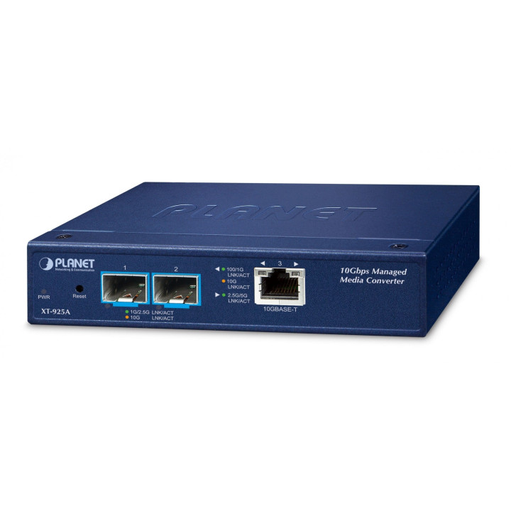 PLANET XT-925A 1-Port Metal Fiber Optic Switch SFP+ Blue
