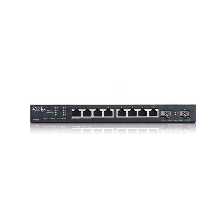 ZyXEL XMG1915-10E 8-Port 2.5GbE Smart Switch with 2 SFP+ Uplink, Standalone or NebulaFlex Cloud