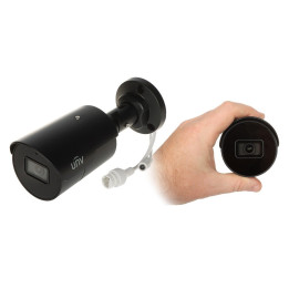 Uniview IPC2125LE-ADF28KM-H-BLACK 5MP IP Security Camera, 2.8mm Fixed Lens, 110° Viewing Angle