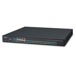 PLANET XGS-6350-12X8TR Switch administrable couche 3, 12x 10G SFP+ et 8x Gigabit RJ45, empilable, alimentation redondante