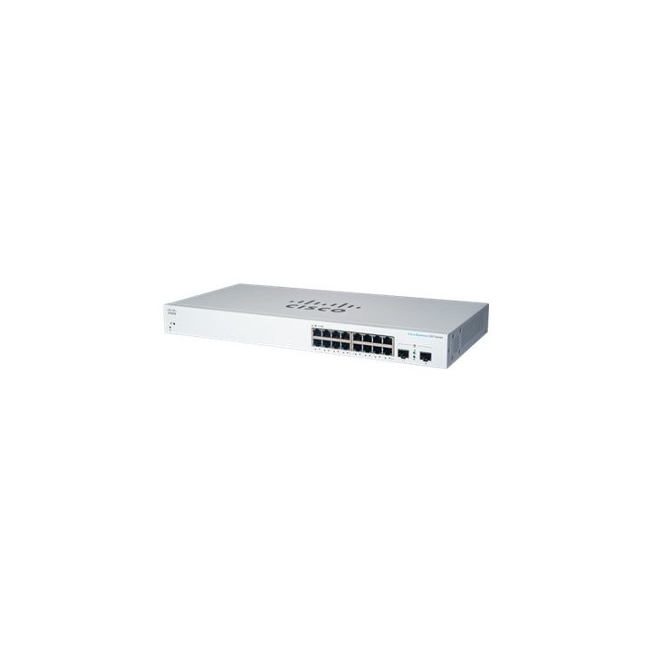 Cisco CBS220-16T-2G-UK Managed L2 Gigabit Ethernet Switch, 16 Ports, PoE, White