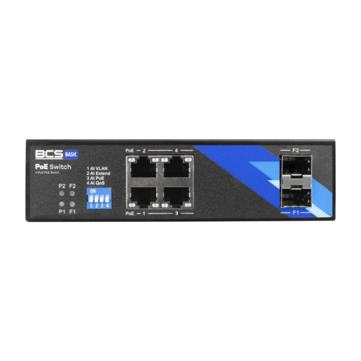 BCS BCS-B-ISP04G-2SFP Industrial PoE Switch 4 Ports 1Gbps with 2xSFP