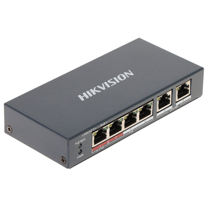 Hikvision DS-3E1106HP-EI 6-Port 10/100M PoE Switch