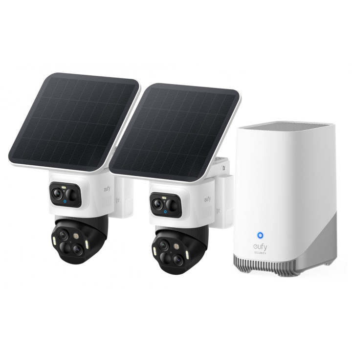 Eufy Cam S4 2-Cam Kit Bullet IP Security Camera, 4K, White