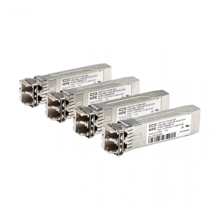 HPE MSA 10Gb Short Wave iSCSI SFP+ 4-pack Transceiver C8R25B