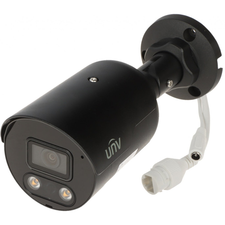 Uniview IPC2128SB-ADF28KMC-I0-BLACK 4K UHD Security Camera with Two-Way Audio and IR Illuminator