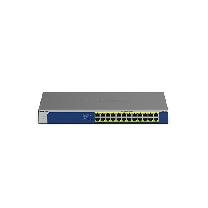Netgear GS524PP-100EUS Conmutador PoE++ Gigabit no administrado de 24 puertos con presupuesto de 480 W, 2 enlaces ascendentes SF
