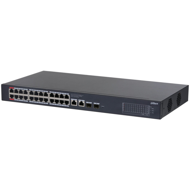 Dahua CS4228-24GT-240 Switch PoE Gigabit de bureau géré dans le cloud à 28 ports avec 24 ports PoE et un budget de 240 W
