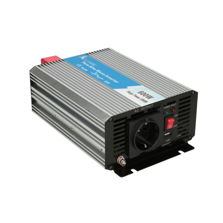 Extralink EX.18082 Voltage Converter 12V to 230V 600W Pure Sine Wave Power Inverter
