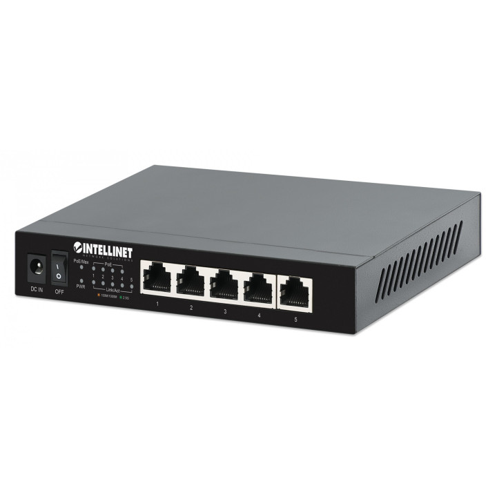 Intellinet 561921 5-Port 2.5G Ethernet PoE+ Switch 55W 4xPSE Ports