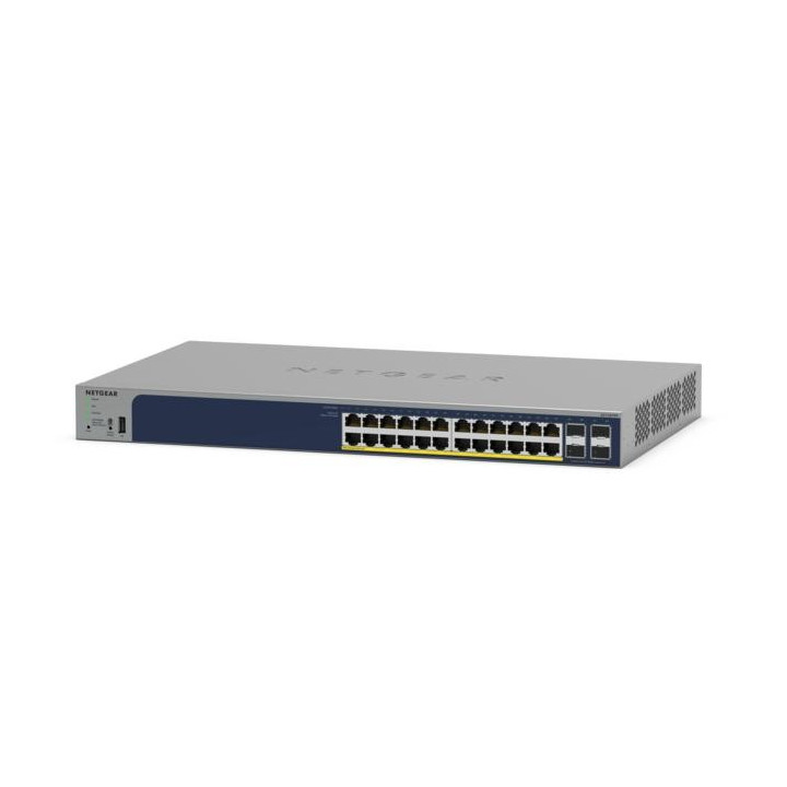 Netgear GS728TP-300EUS Conmutador inteligente Gigabit PoE+ de 28 puertos con 24 puertos PoE+ y 4 enlaces ascendentes SFP