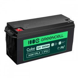 Green Cell AGM12V250AH-J AGM VRLA Battery 12V 250Ah IP54