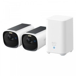 Eufy eufyCam E40 2-Cam Kit + HomeBase S280 Outdoor IP Security Camera, 2688 x 1520, White