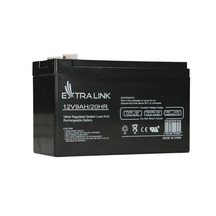 Extralink EX.16569 AGM Sealed Lead Acid Battery 12V 9Ah (VRLA)