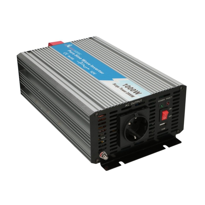 Extralink EX.18143 Voltage Converter 12V to 230V 1000W Pure Sine Wave Inverter