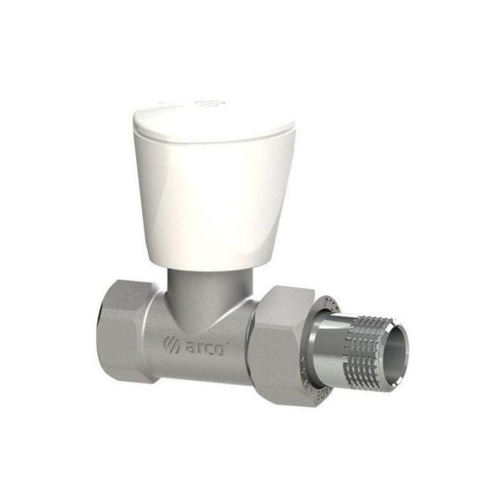 Arco TEIDE PLUS Straight Radiator Valve 12GZ x 12GW Chrome Plated 2122AR07601