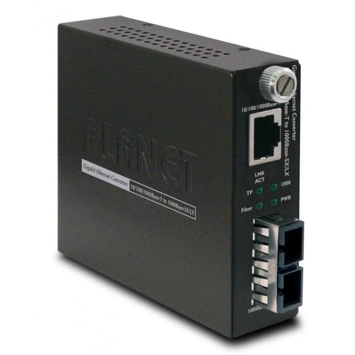 PLANET GST-802S 10/100/1000Base-T to 1000Base-LX Smart Gigabit Converter (Single Mode)