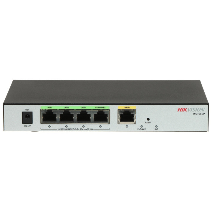 Hikvision DS-3WG105GP-SI 5-Port Unmanaged PoE Switch (4 PoE, 55W)