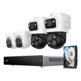 Eufy S4 Bullet IP Security Camera NVR System E8E00325, 4K 8MP, Indoor/Outdoor, Ceiling Mount
