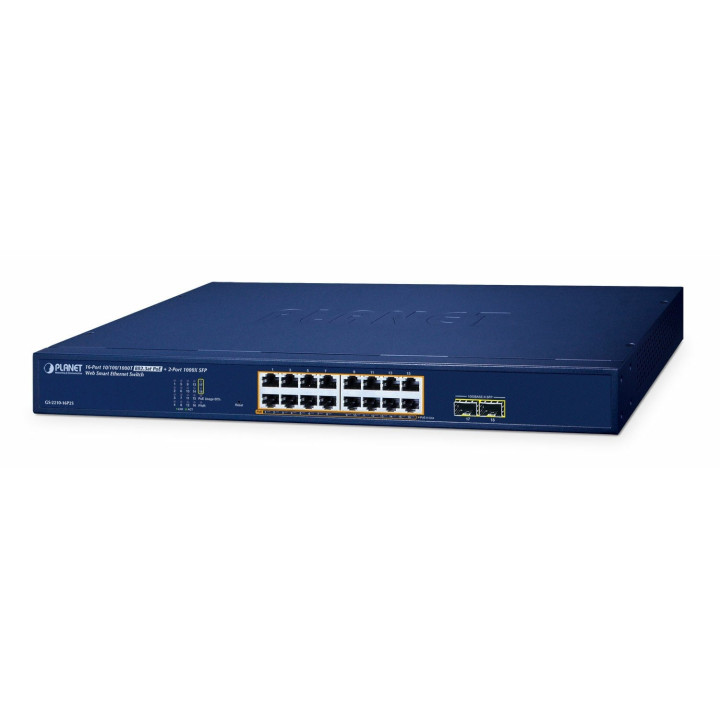 PLANET GS-2210-16P2S Smart Switch 16xGE PoE+ 2xSFP