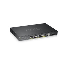 ZyXEL GS1920-24HPv2 Conmutador PoE gestionado inteligente Gigabit de 28 puertos con 24 puertos PoE+, presupuesto de 375 W, 4 enl