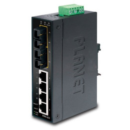 PLANET ISW-621 Switch Ethernet industriel administrable, 4x 10/100Mbps RJ45 + 2x 100Base-FX (SC), IP30, Rail DIN, -10~60°C