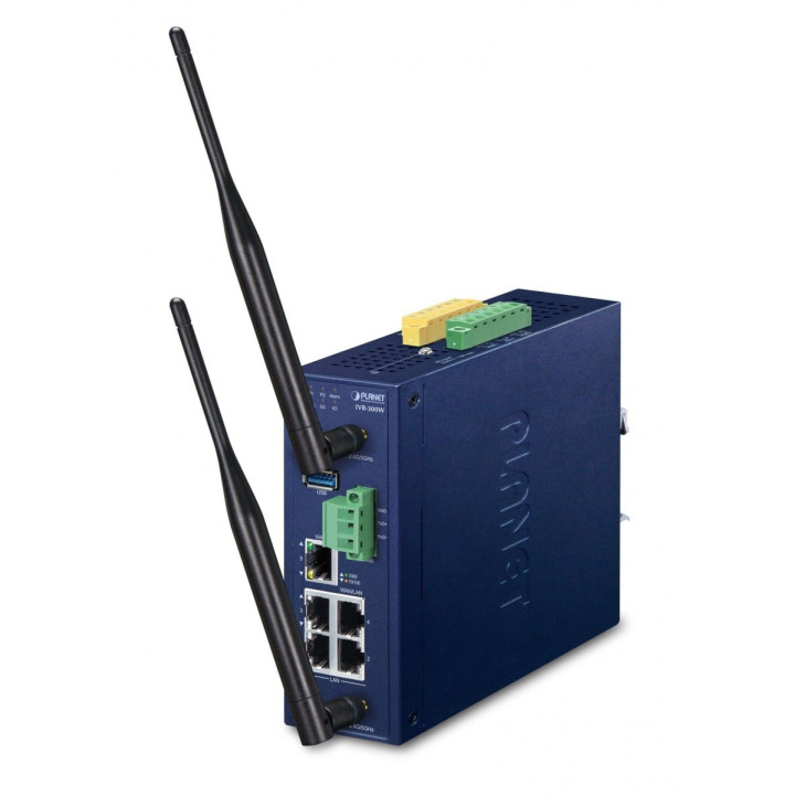 PLANET IVR-300W Industrial 5-Port Metal Switch with External Antenna