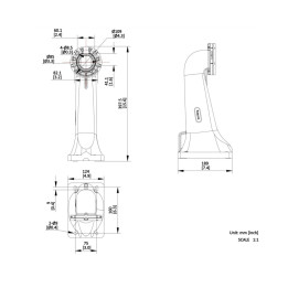 Hikvision DS-4604ZJ-PAAC Wall Mount Bracket for Security Cameras, Aluminum Alloy, White